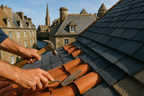 Tuiles ou ardoises : le débat chez les couvreurs en bretagne