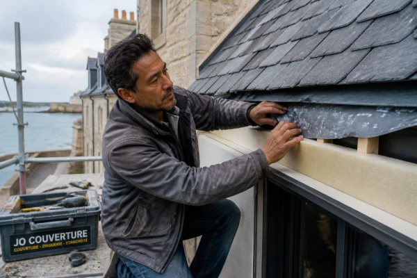 Isolation toiture par l extérieur sous ardoise Saint-Malo