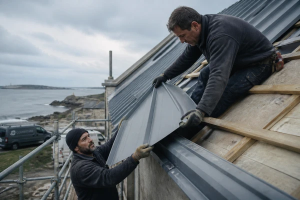 Pose de bac acier pour toiture Saint-Malo
