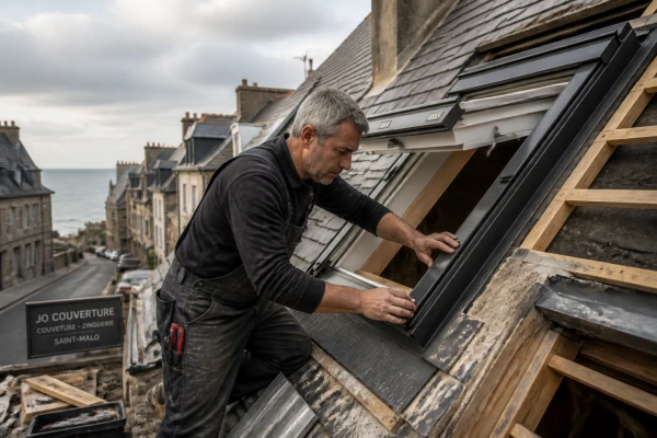Pose de velux Dinan