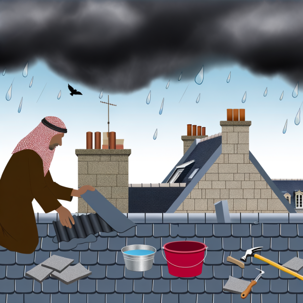 Remplacement tuiles cassées après orage Saint-Malo